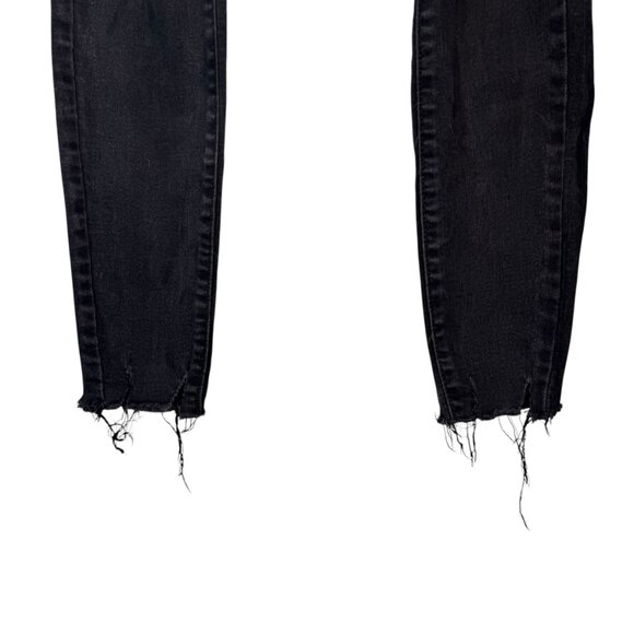 Old Navy Rockstar Black Super Skinny Ankle Jeans Pants Goth Punk Emo Grunge Sz 4 - Picture 4 of 8